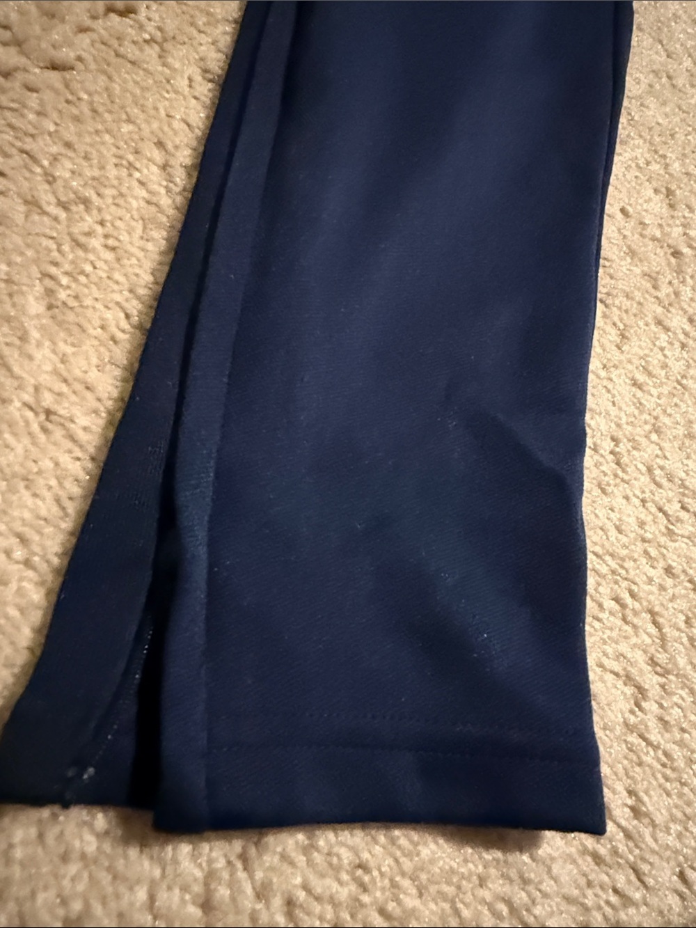 adidas Navy Track Pants with White Logo - Picture 6 of 13